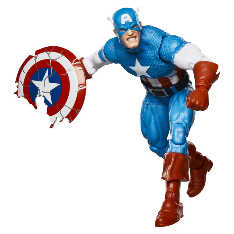 Marvel Legends Series Captain America, Avengers Retro Marvel Comics Secret Wars Collectible 6 Inch Action Figure