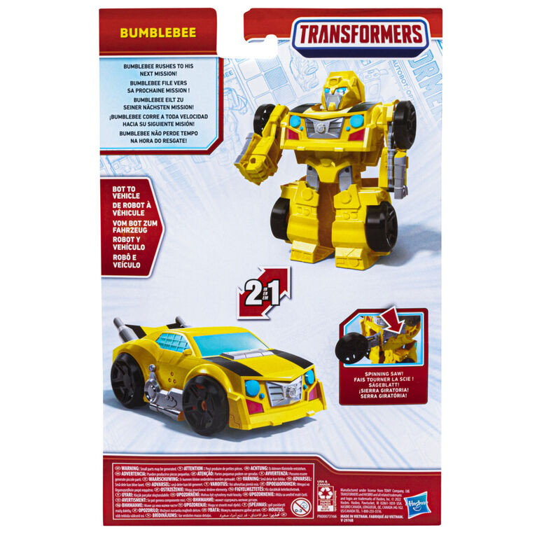 Transformers Bumblebee Converting Toy With Spinning Saw Feature, 4.5-Inch Action Figure