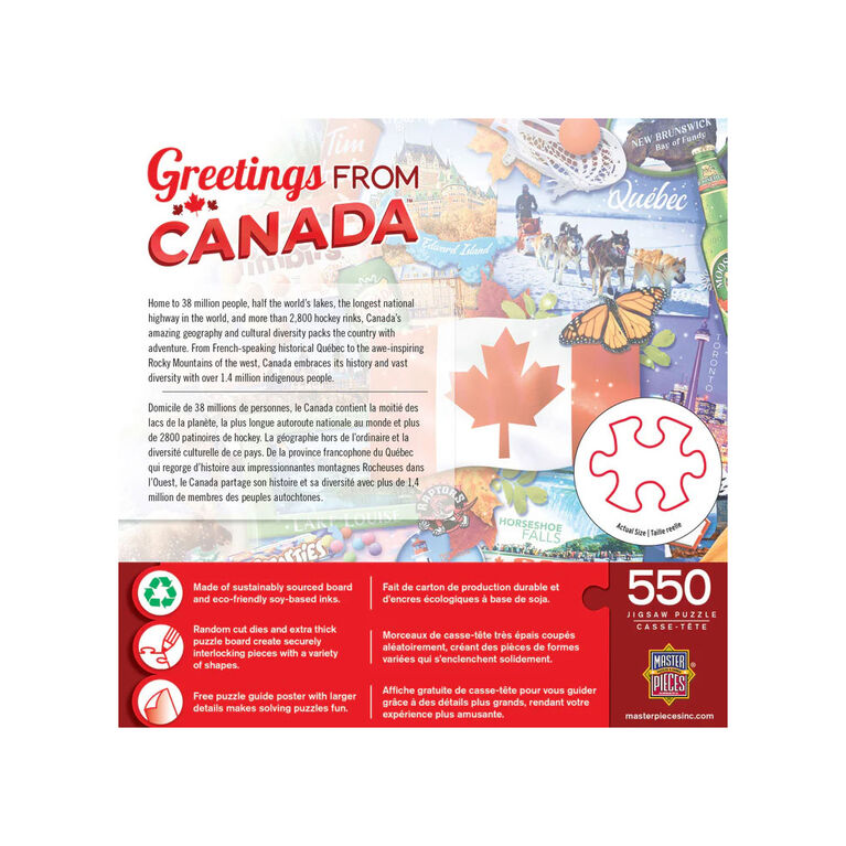 Masterpieces Puzzle Company Greetings From Canada - casse-tête de 550 pièces