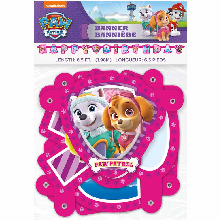Paw Patrol ROSE Grande bannière - Édition anglaise