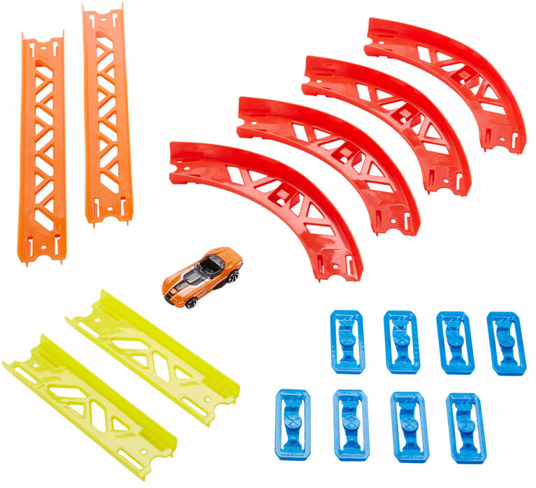 Ensemble Piste sinueuse haut de gamme Track Builder Hot Wheels