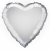 Solid Heart Foil Balloon 18" Silver