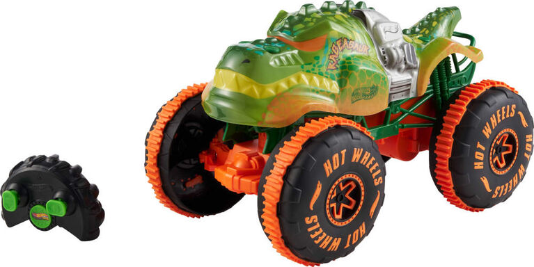 Hot Wheels Monster Trucks RC Rageasaur, Battery-Powered Remote-Control Toy Truck in 1:15 Scale