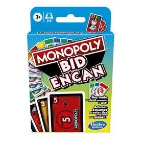 Monopoly Bid Game, Quick-Playing Card Game