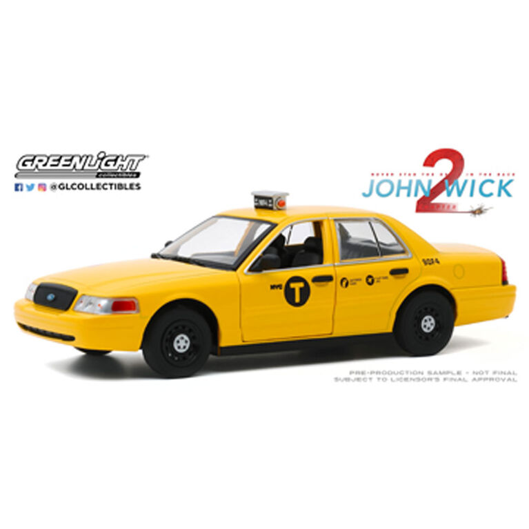 1:24 John Wick: Chapter 2 (2017) - 2008 Ford Crown Victoria Taxi  - English Edition - styles may vary