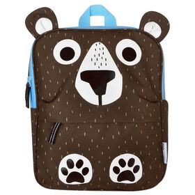 ZOOCCHINI - Toddler, Kids Everyday Square Backpack - Daycare, Nursery, Kindergarten, School Bag - Bosley the Bear