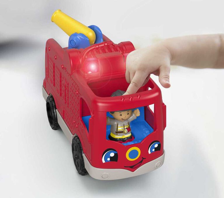 Little People Helping Others Fire Truck Toy - English & French Edition