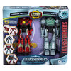 Transformers EarthSpark Cyber-Combiner, figurines Terran Twitch et Robby Malto
