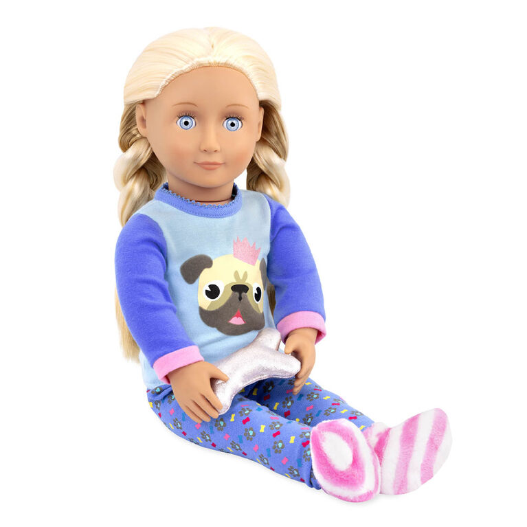 Pug-Jama Party, Our Generation, Pyjama avec imprimé de chien pour poupées de 18 po