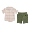 7 For All Mankind Ensemble De 2 Shorts En Sergé, Kaki