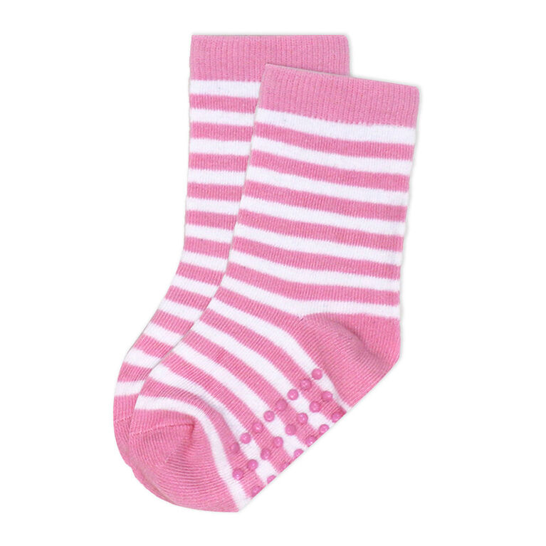 Small Wonder - Toddler  Sock, Pink Stripe 2T-4T