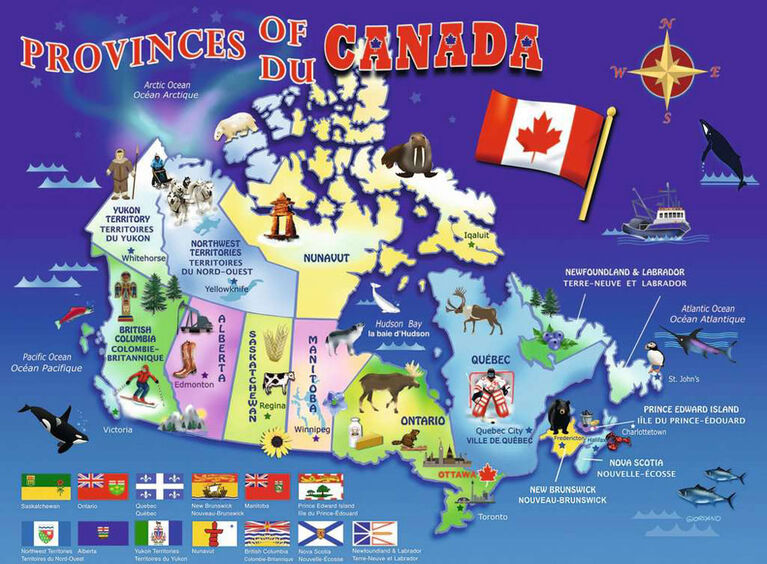 Ravensburger - Carte du Canada casse-têtes 100pc