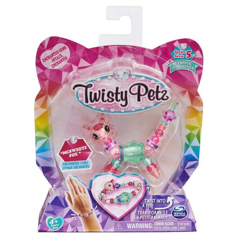 Twisty Petz, série 5, bracelet à collectionner McSweetz Fox