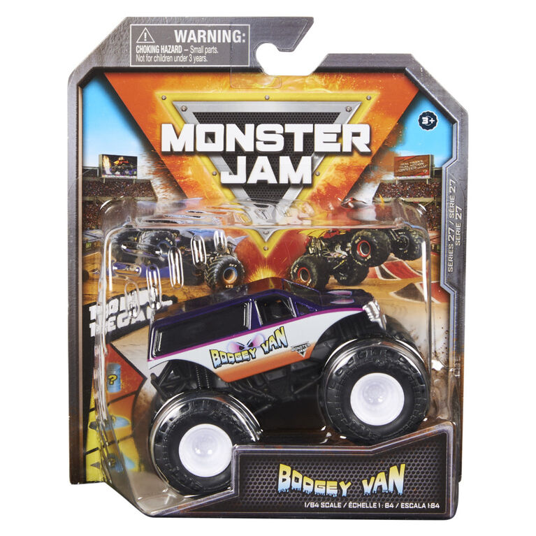 Monster Jam, Official Boogey Van Truck, Die-Cast Vehicle, 1:64 Scale