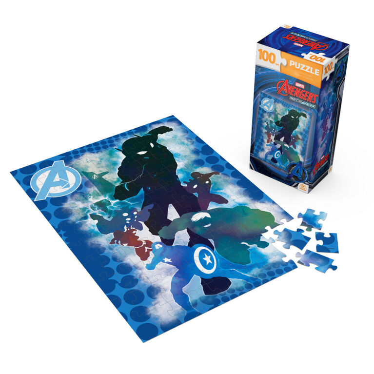 Marvel Avengers, Mech Strike 100-Piece Jigsaw Puzzle Retro Toys Kids Puzzles Avengers Toys Marvel Gifts Super Hero Toys