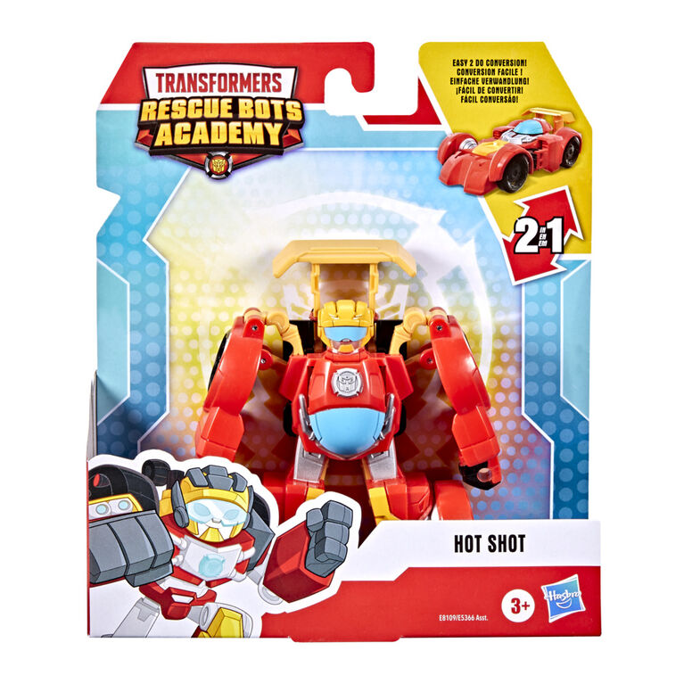 Transformers Rescue Bots Academy Hot Shot Converting Toy, 4.5-Inch Figure