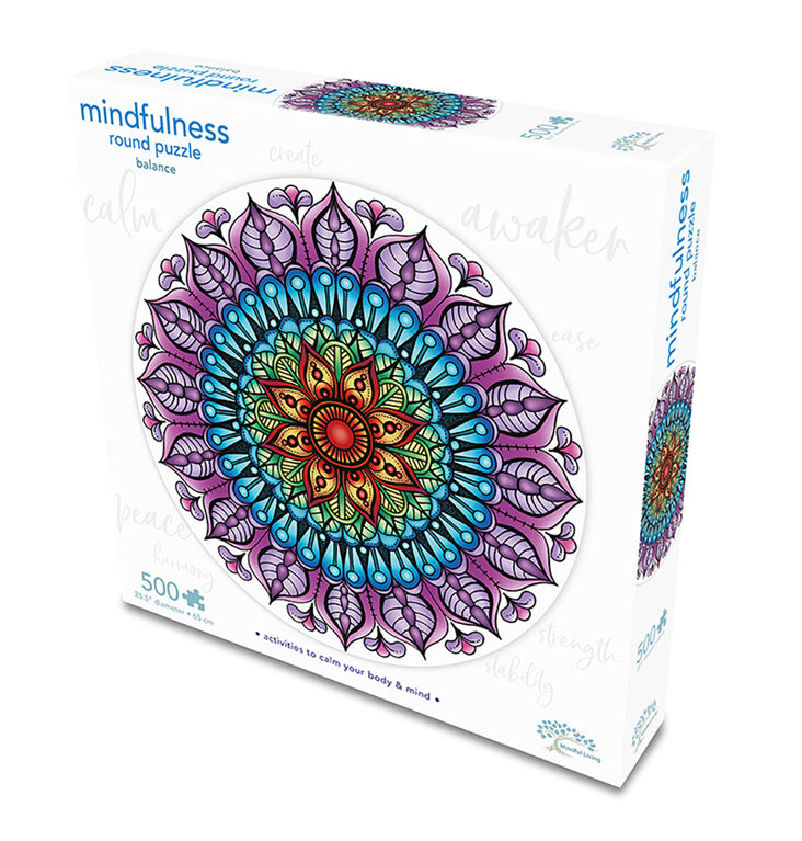 Mindful Living 500 piece Mandala Puzzle "Balance" - English Edition