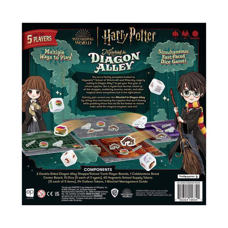 USAopoly Harry Potter Mischief In Diagon Alley Board Game - English Edition