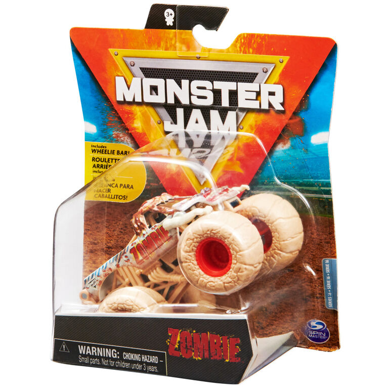 Monster Jam, Official Zombie Monster Truck, Die-Cast Vehicle, Elementals Trucks Series, 1:64 Scale