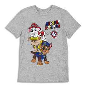 T-shirt &agrave; manches courtes Paw Patrol - M&eacute;lange de gris - 3T