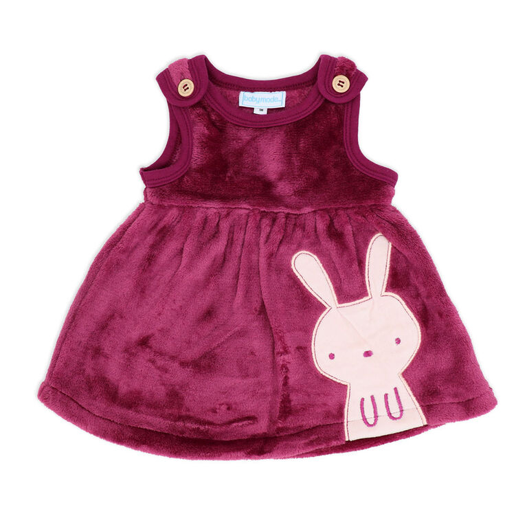 Baby Mode Ensemble 3 pièces en sherpa : Lapin rose