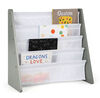 Kids 4 Tier Book Bookshelf, Grey