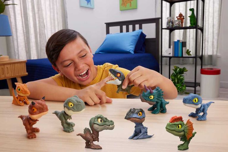 Jurassic World Petits Mordeurs Puissants Dinosaure, chang. yeux