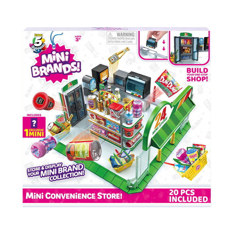 5 Surprise Mini Brands Mini Convenience Store Playset with 1 Exclusive Mini by ZURU - R Exclusive