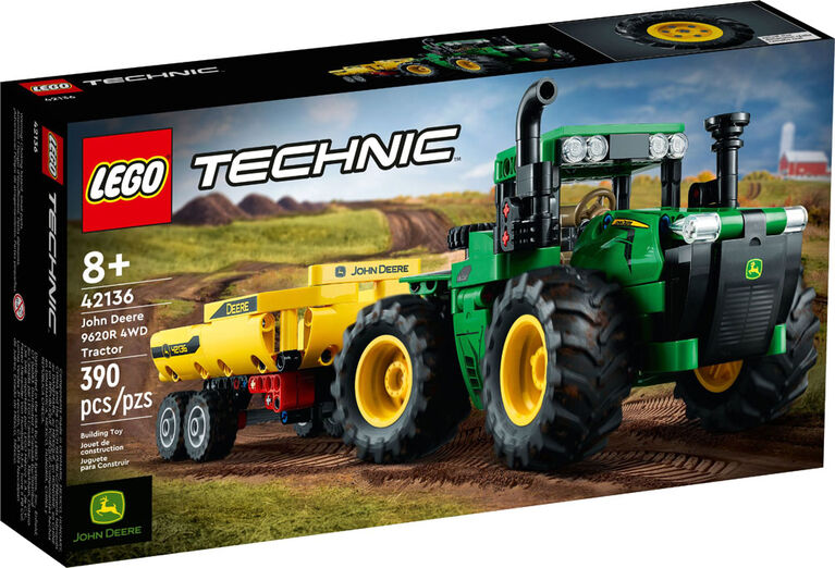 LEGO Technic John Deere 9620R 4WD Tractor 42136 Model Building Kit (390 Pieces)