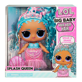 LOL Surprise Big Baby Hair Hair Hair Large 11" Doll, Splash Queen
