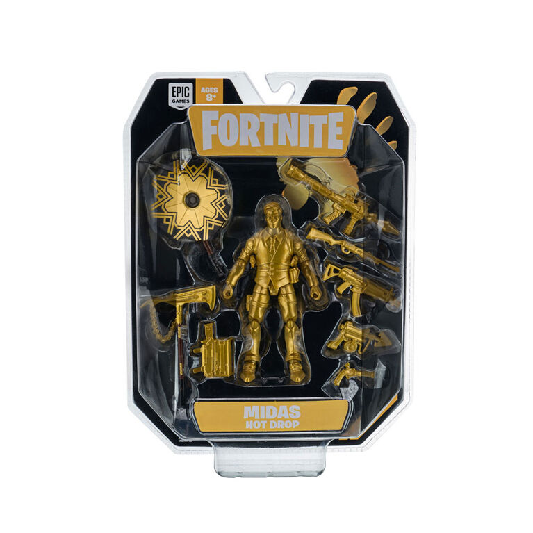 Fortnite 1 Figure Pack Hot Drop - Midas - Gold