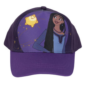 Disney Wish Kids Baseball Cap With Asha And Star Purple