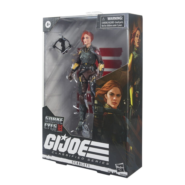 G.I. Joe Classified Series, Snake Eyes: G.I. Joe Origins, figurine Scarlett 20 de qualité, 15 cm, emballage personnalisé