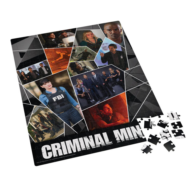 Criminal Minds, 300-Piece Jigsaw Collage Puzzle Spencer Aaron Derek Emily FBI Crime TV Show with Collectible Poster