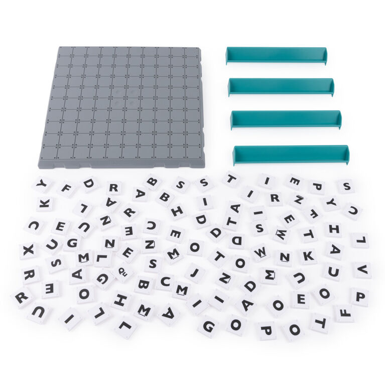 Upwords, Word Game with Stackable Letter Tiles & Rotating Game Board, Games for Family Game Night