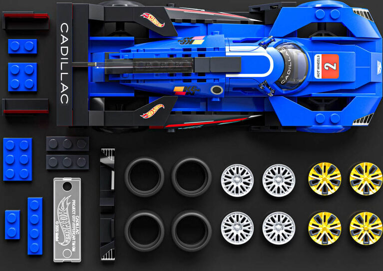 Mattel Brick Shop Hot Wheels Cadillac Project GTP Hypercar Building Toy Kit (236 Pieces), for Collectors