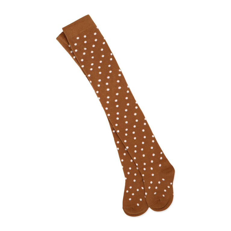 Baby Mode 3 Piece Crinkled Knit Dress Set: Brown Floral 0-3M