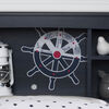 Aviron Bookcase Headboard with Storage- Blueberry