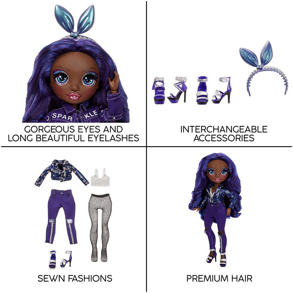 Rainbow High Krystal Bailey Indigo Dark Blue Purple Fashion Doll with 2 Complete Mix Match Outfits Toys R Us Canada
