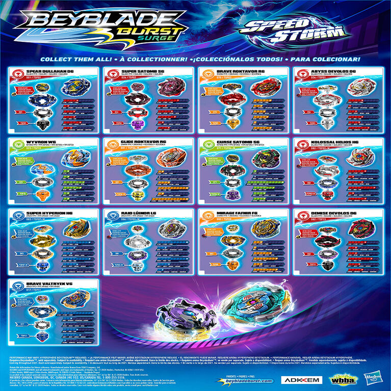 Beyblade Burst Surge Speedstorm Spear Dullahan D6 Spinning Top Single Pack
