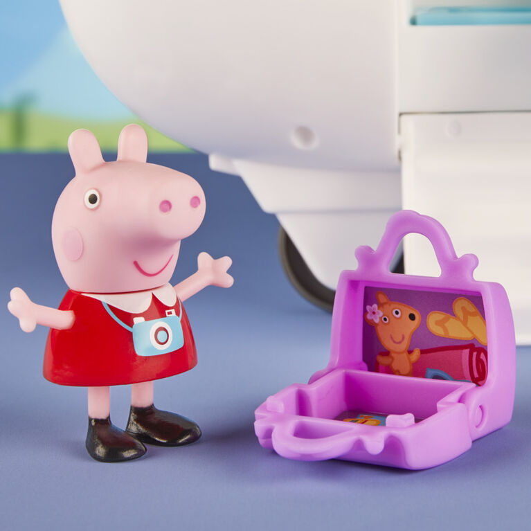 Peppa Pig Peppa's Adventures, En avion Peppa, jouet préscolaire avec roues  qui roulent vraiment, 1 figurine et 1 accessoire