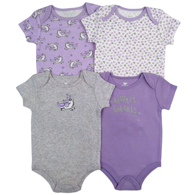 Koala Baby 4 Pack Bodysuit Purple Newborn Babies R Us Canada