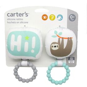 Carter's Silicone Rattle and Teether Set Sloth