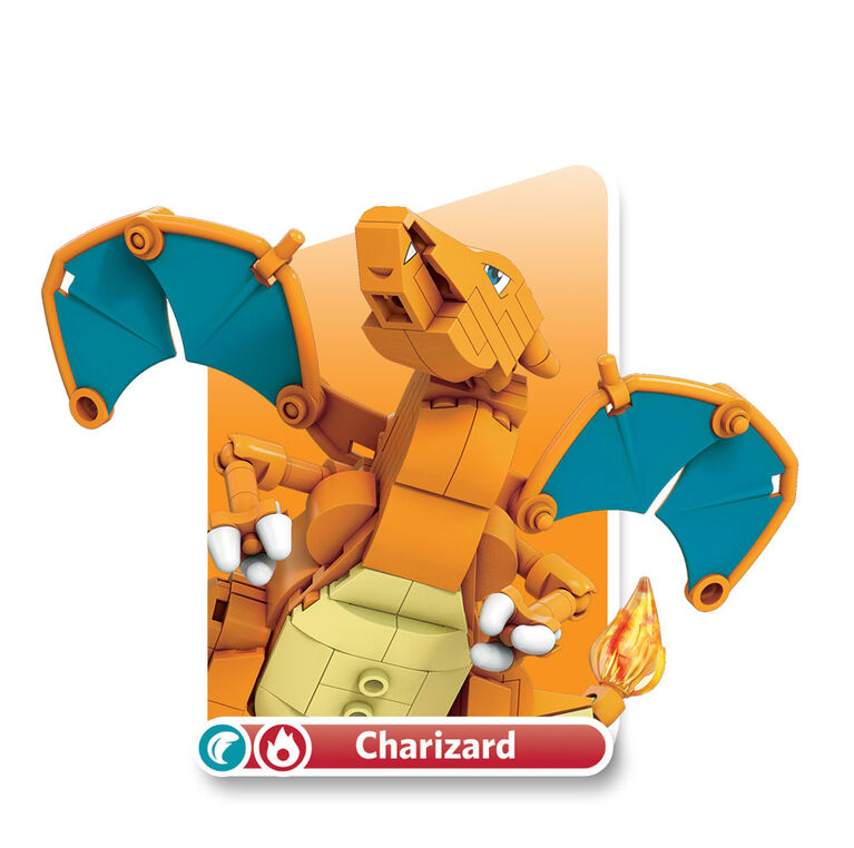 Mega Construx Pokemon Charizard Construction Set with character