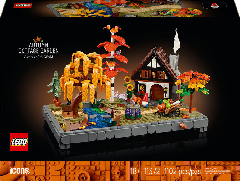LEGO Icons Le Jardin du Chalet d'Automne, Ensemble de Construction, D&eacute;coration Int&eacute;rieure Personnalisable pour Adultes 11372
