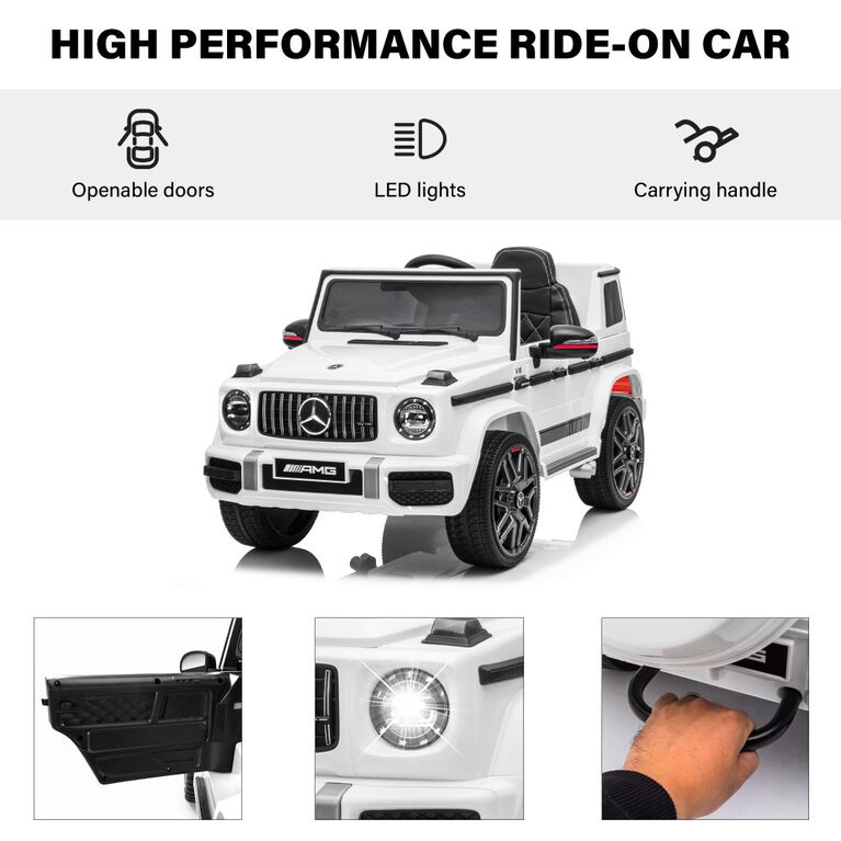 Voltz Toys Mercedes-Benz AMG G63 with Remote, White