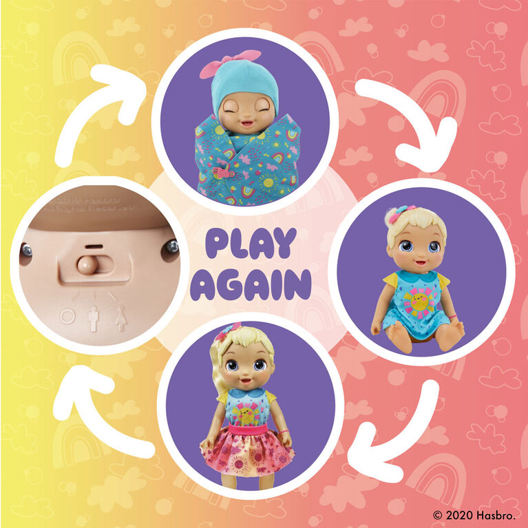 Baby Alive, Baby Grows Up  - Happy Hope, poupée de bébé qui croît et parle, avec accessoires mystères