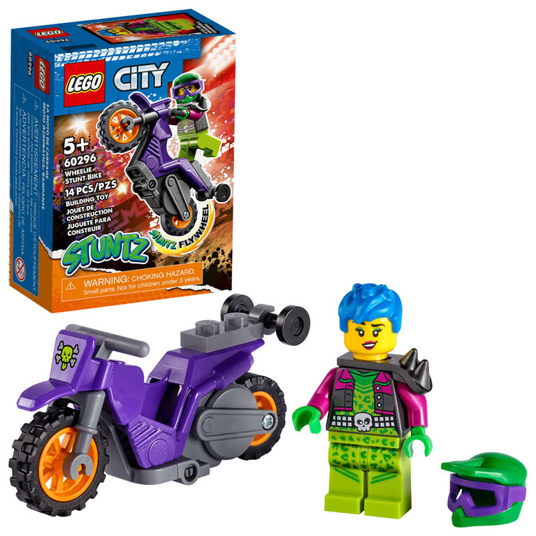 LEGO City Stuntz La moto de cabrage 60296 (14 pièces)