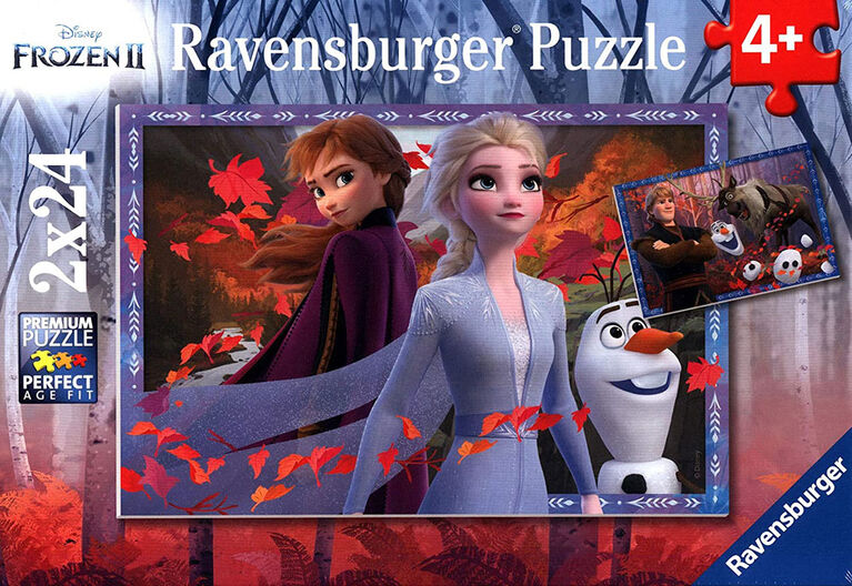 Ravensburger - Disney Frozen -Vers des contrées glacées casse-têtes 2 x 24pc