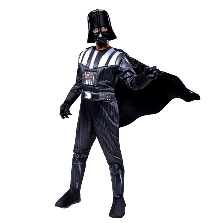 Star Wars Darth Vader Deluxe Youth Costume Size Small- Deluxe Jumpsuit With Printed Design And Polyfill Stuffing Plus Gloves, Cape, And 3D Headpiece